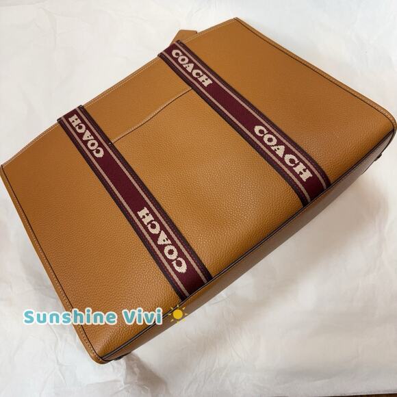 NWT COACH Large Smith Tote Pebble Leather CM716 Penny Multi Brown - Picture 5 of 13